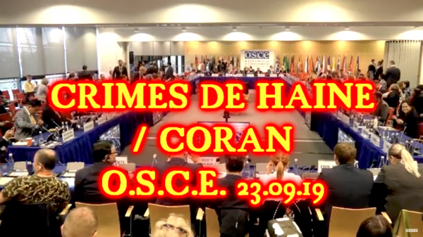 Crimes de haine / Coran, OSCE, 25.09.19