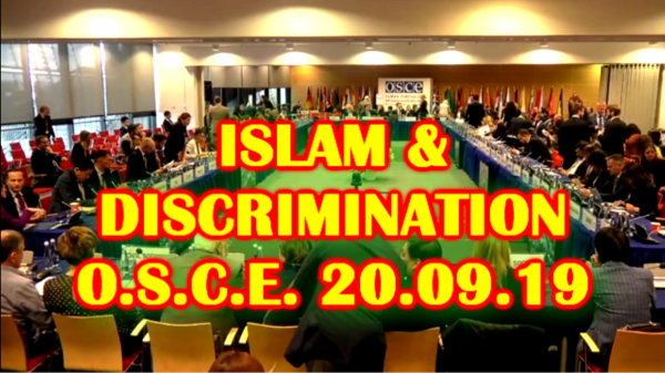 Islam et discrimination, l'abbé Pagès à l'OSCE, Septembre 2019